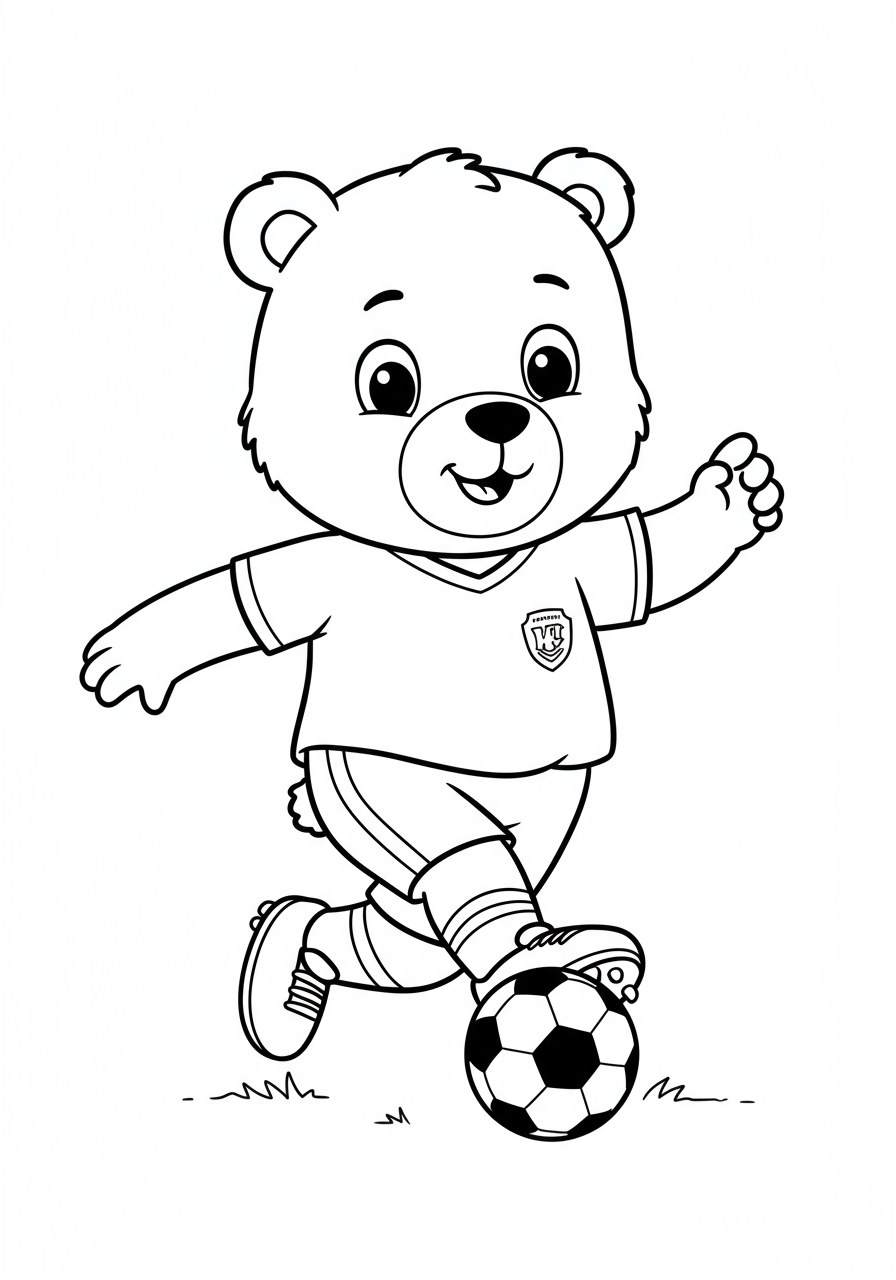 Free soccer player coloring page for kids - printable sports coloring sheet